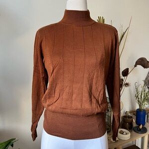 Elegant Brown Turtleneck Sweater